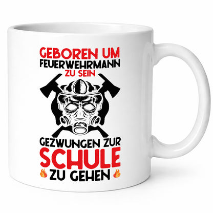 Geborener Feuerwehrmann | Feuerwehr Brand Maske Schule lustiger Spruch Geschenk