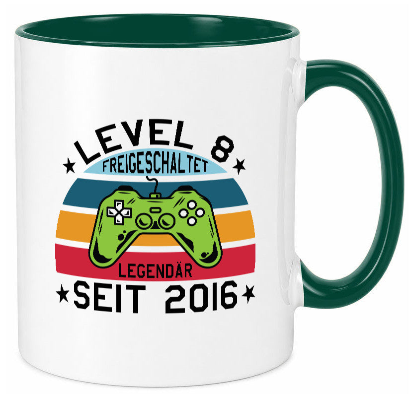 Level 8 | legendär seit 2016 Controller Geschenk Humor Geschenkidee lustiger Tasse
