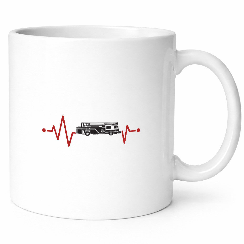 Herzschlag | Feuerwehrfahrzeug Feuerwehr Humor Geschenkidee Tasse