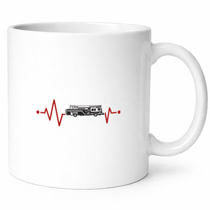 Herzschlag | Feuerwehrfahrzeug Feuerwehr Humor Geschenkidee Tasse