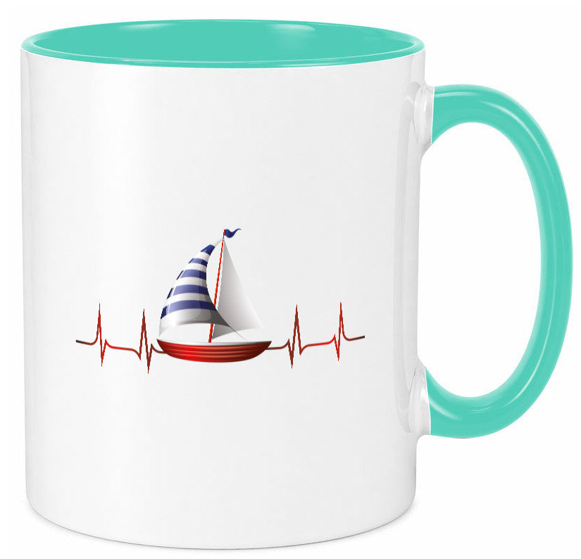 Segelboot Herzschlag | Segler segeln Boot Kapitän Geschenk Humor Geschenkidee