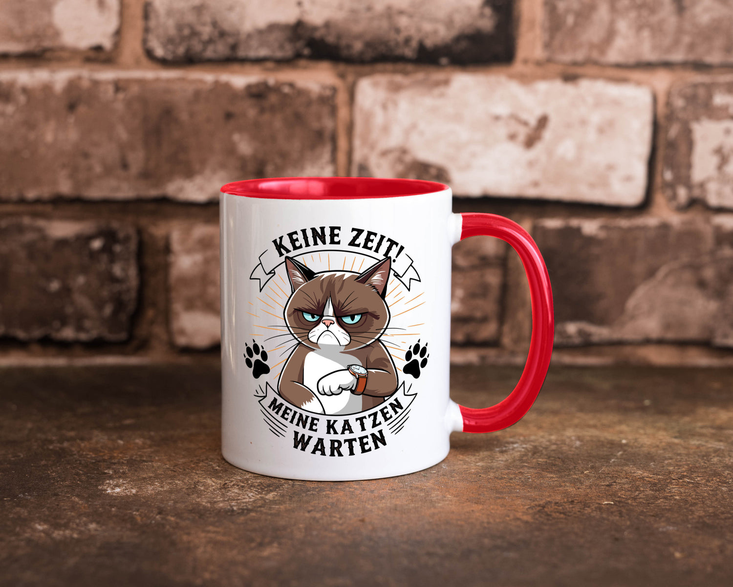 Keine Zeit meine Katzen Warten | Schwarze Katze Geschenkidee Tierliebhaber