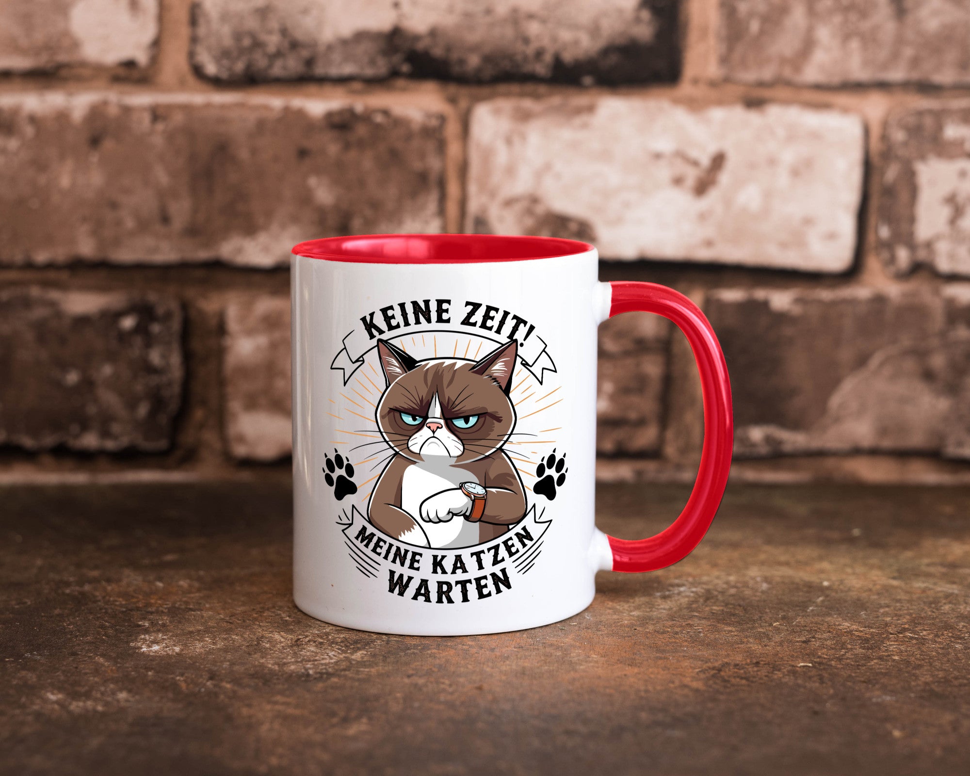 Keine Zeit meine Katzen Warten | Schwarze Katze Geschenkidee Tierliebhaber