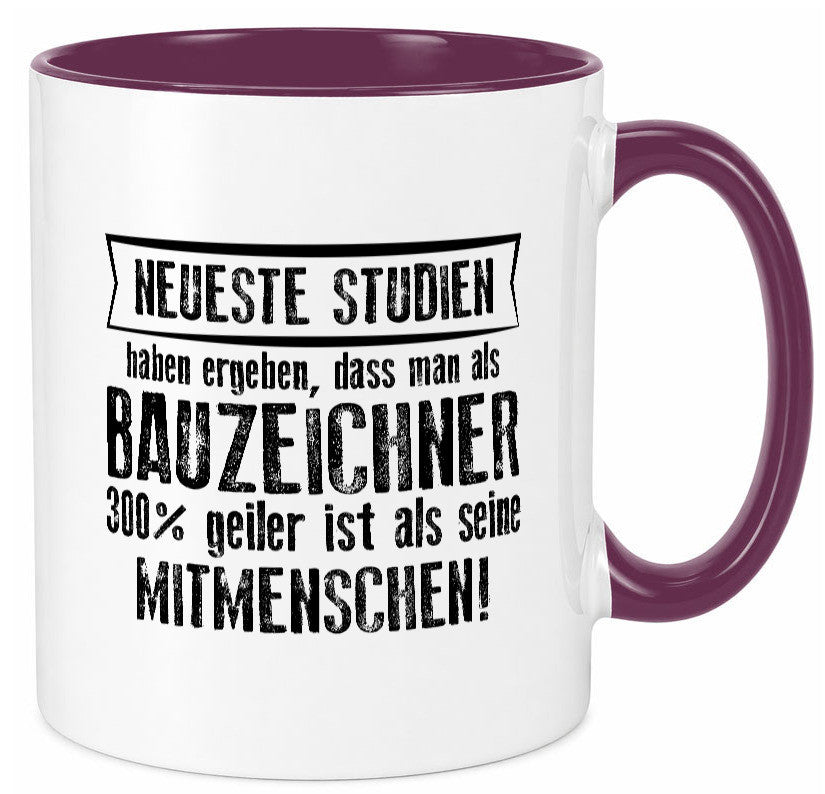 Neuste Studien: Bauzeichner | Zeichner Humor Geschenkidee Tasse