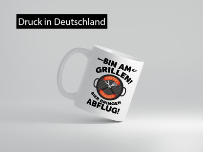 Ich grille! Bring Bier und komm rüber! | Grillmeister lustiger Spruch Geschenk