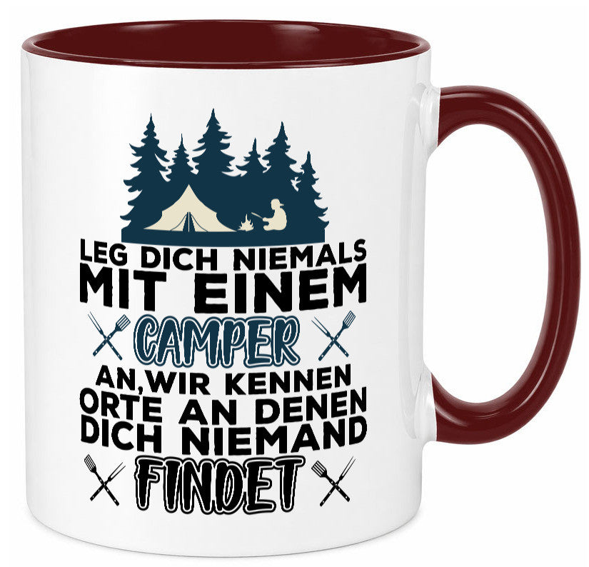 Camper Humor | Spruch Tasse Camping schwarzer Geschenk Geschenkidee lustiger