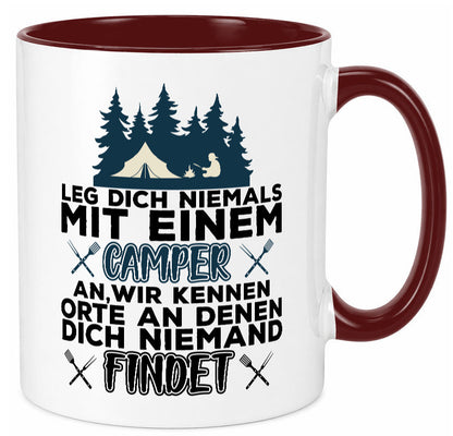 Camper Humor | Spruch Tasse Camping schwarzer Geschenk Geschenkidee lustiger