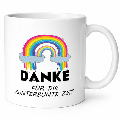 Danke für die Kunderbunte Zeit | Regenbogen lustiger Spruch Geschenk Humor