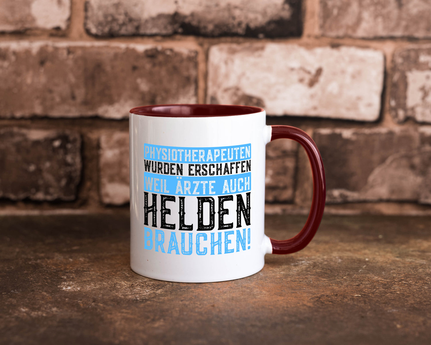 Physiotherapeut | Helden Therapeutin lustiger Spruch Humor Geschenkidee Tasse