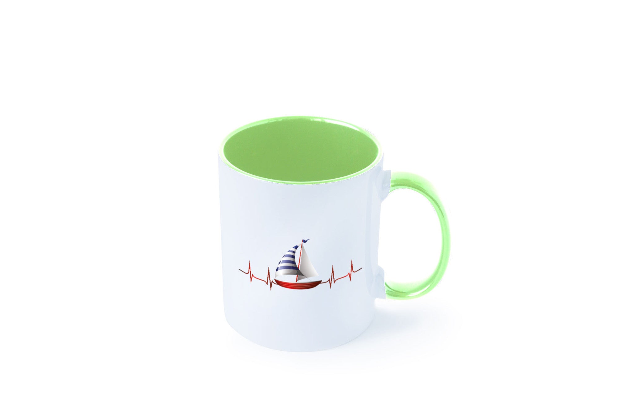 Segelboot Herzschlag | Segler segeln Boot Kapitän Geschenk Humor Geschenkidee