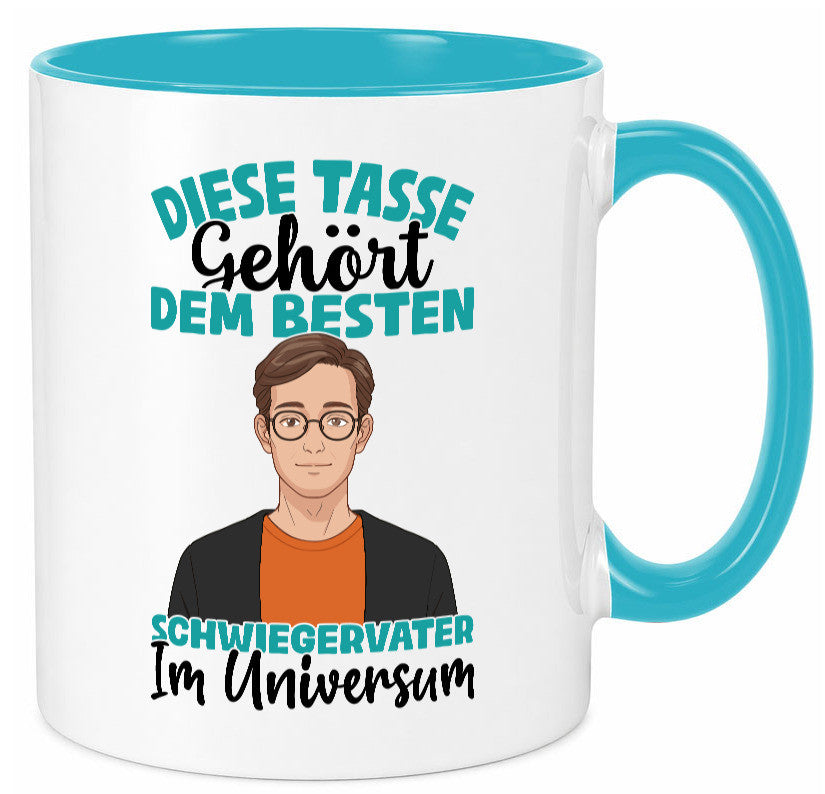 Im Universum: Schwiegervater |Schwiegersohn | Beziehung Geschenkidee Familie Tasse