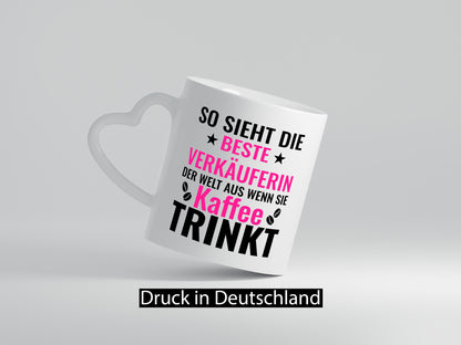 Kaffee trinkt: Verkäuferin| Kollegin | Verkaufsjob Humor Arbeit Kollegen Büro