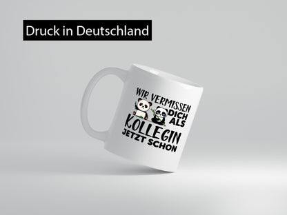 Kollegin Abschiedsgeschenk | Büro Tasse Pandas Humor Arbeit Kollegen
