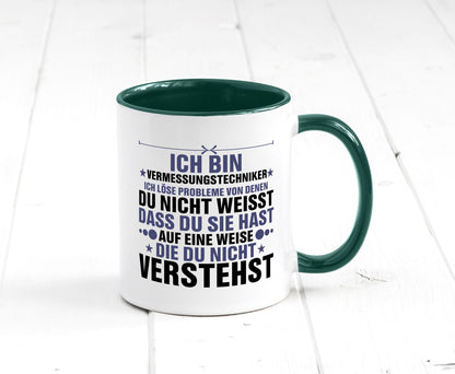 Löse Probleme: Vermessungstechniker | Techniker Humor Geschenkidee Tasse