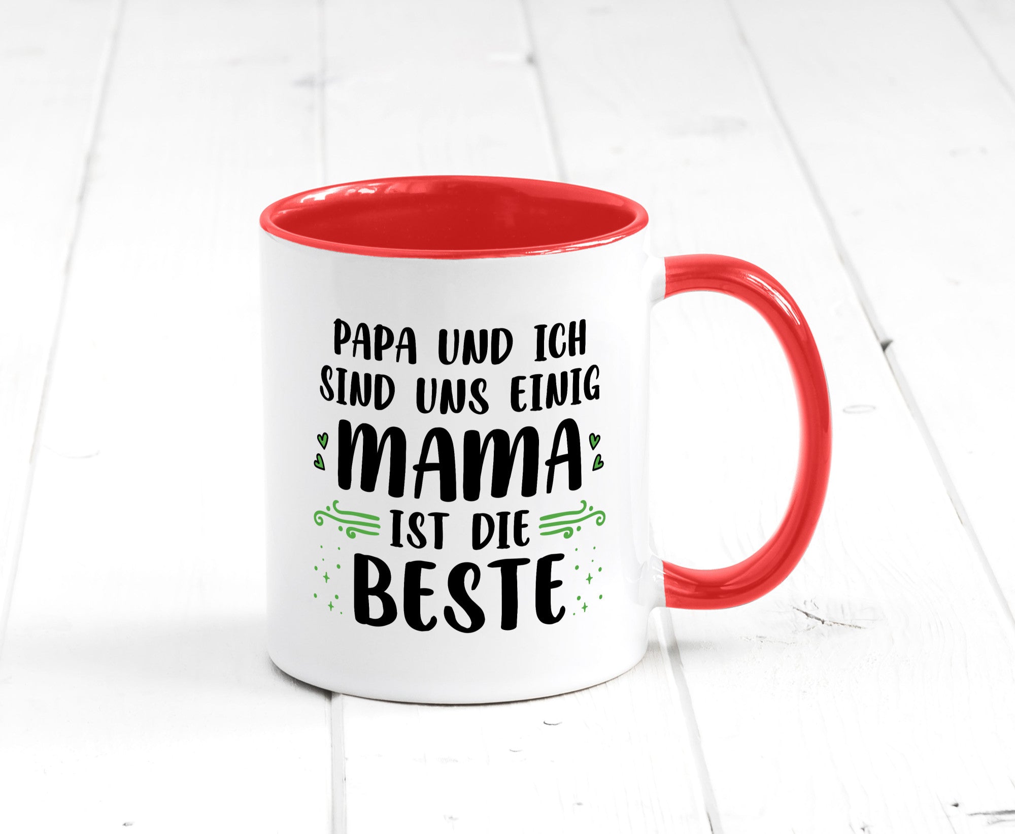 Papa und ich sind uns einige Mama ist die beste | Muttertag Geschenk Familie