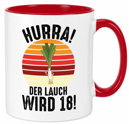 Hurra der lauch wird 18 | 18. Geburtstag Ehrentag lustiger Spruch Geschenk