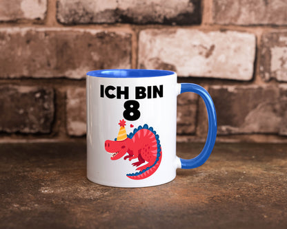 8. Geburtstag | Dino Dinosaurier 8 Jahre lustig Geschenkidee Geschenk Tasse