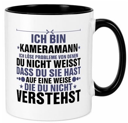 Löse Probleme: Kameramann | Kamera v2 lustiger Spruch Geschenk Humor Tasse