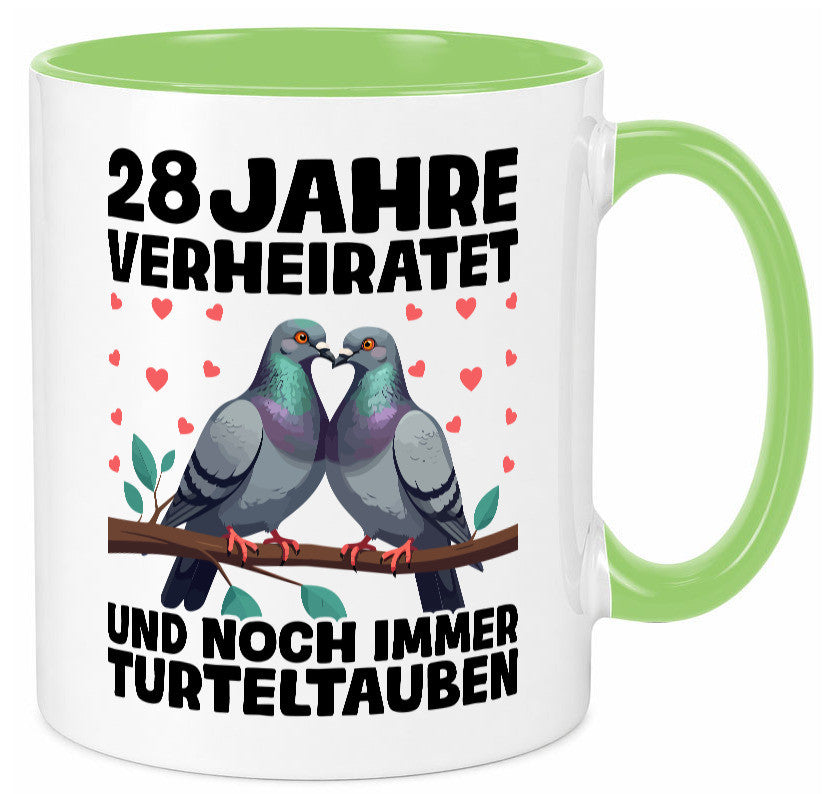 28 Jahre verheiratet | Turteltauben Ehe Ehepaar Geschenk Humor Geschenkidee