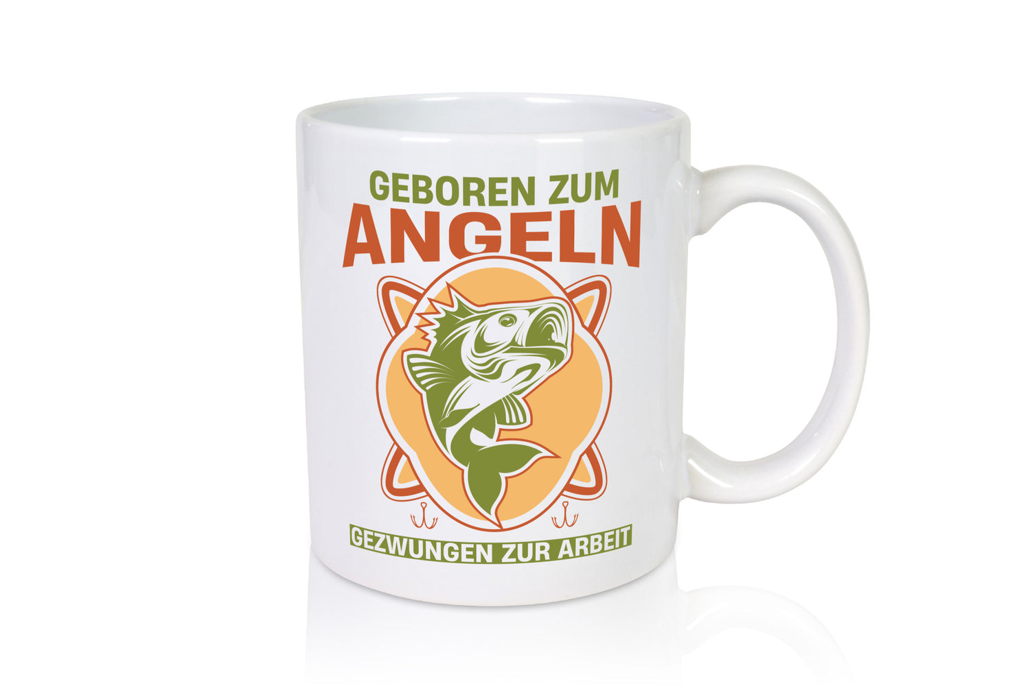 Geboren zum Angeln gezwungen zur Arbeit | Angler Fische lustig Kollegen Büro