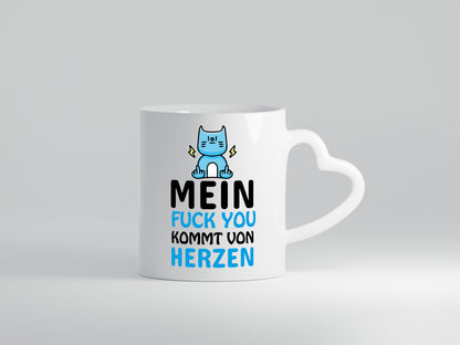 Humorvolle Geschenkidee Tasse – Kommt von Herzen