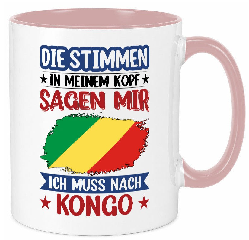 Kongo | Urlaub Stimmen in meinem Kopf Traumland Humor Geschenkidee Tasse