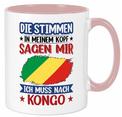 Kongo | Urlaub Stimmen in meinem Kopf Traumland Humor Geschenkidee Tasse