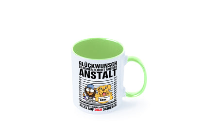 Glückwunsch zu deiner Flucht | Abschiedgeschenk v3 Geschenk Humor Geschenkidee